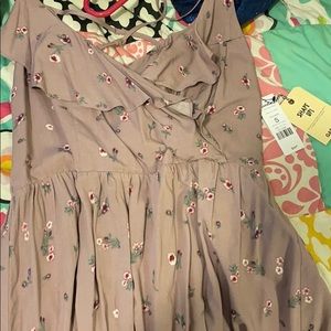 garage wrap ruffle dress washed lilac combo size S